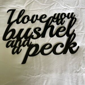 Black Script Metal Wall Art